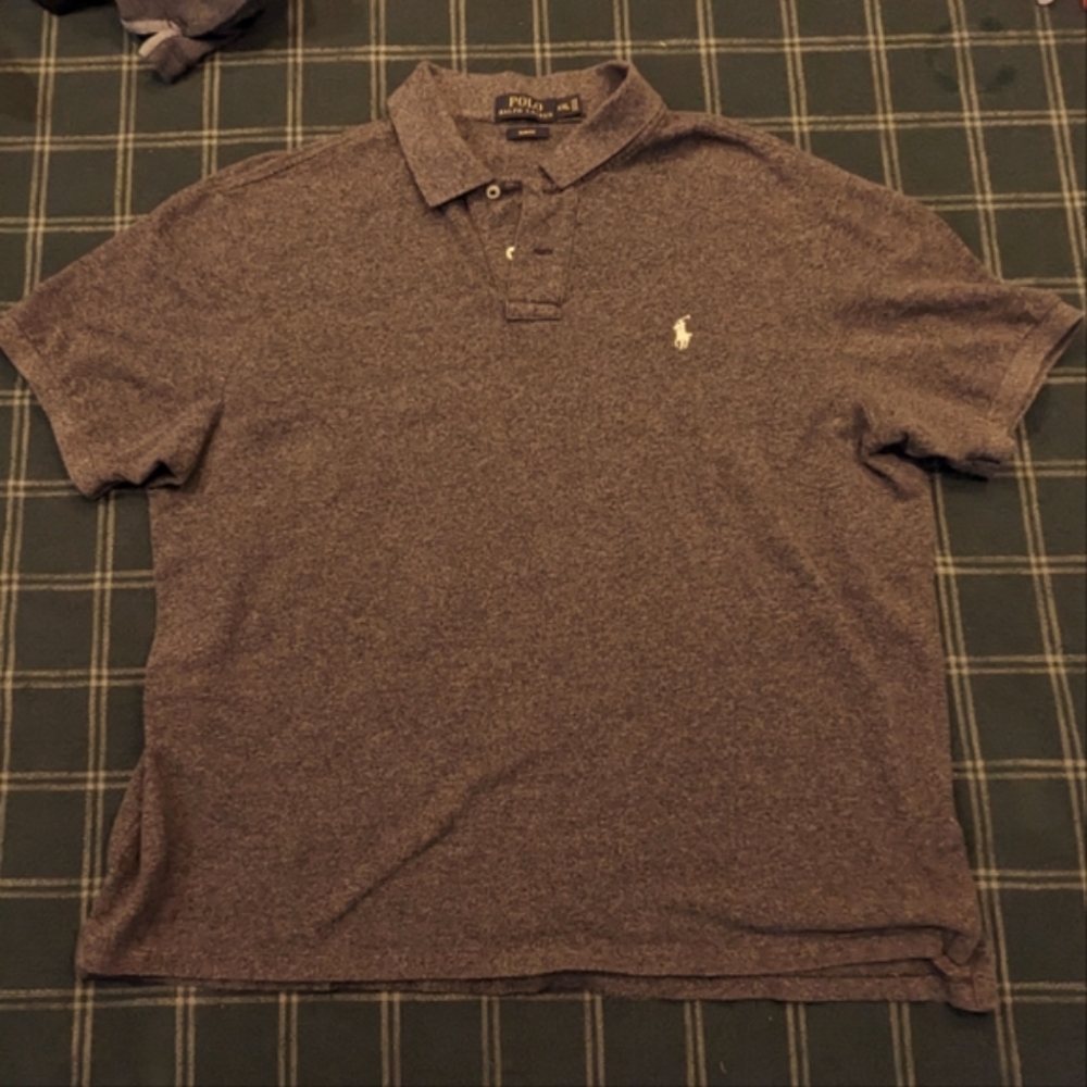Men's XXL Polo Shirt - Ralph Lauren POLO - Gray - Slim Fit